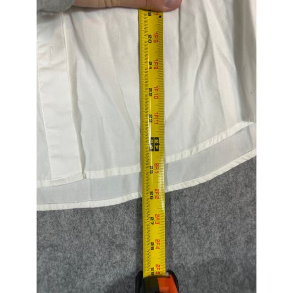 VINTAGE Wrangler Shirt Womens Small White Button Up Long Sleeve Pintuck Preppy - Picture 3 of 4